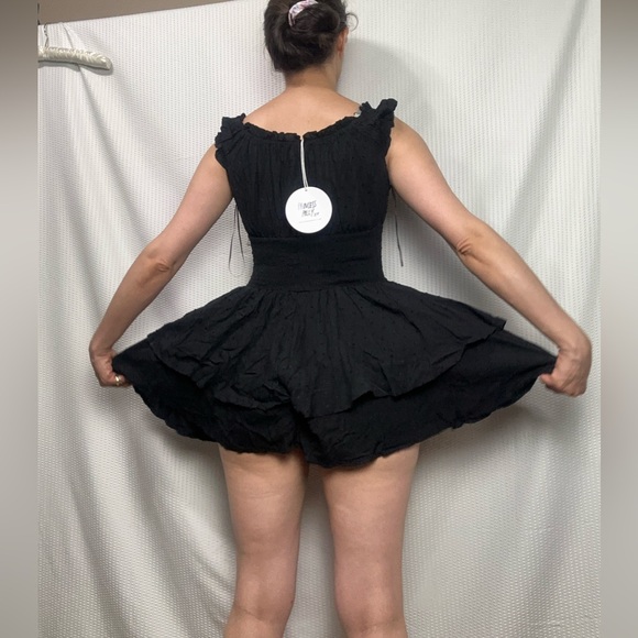 NWT The Love Galore Romper Black Ruffled Princess Polly - Picture 5 of 13